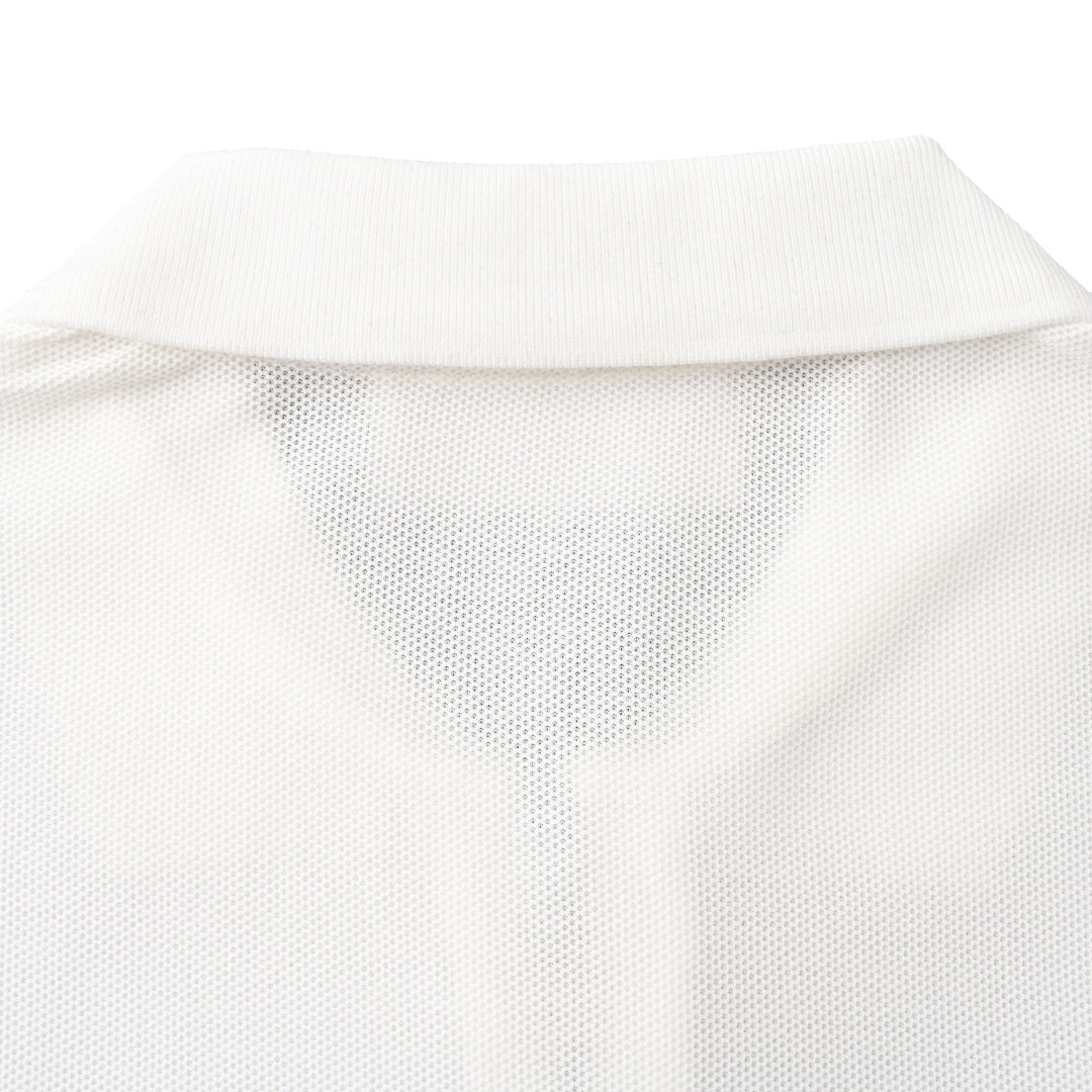 Prada PRD Triangle Logo Zip Polo Shirt – Luxury Piqué Cotton Short Sleeve