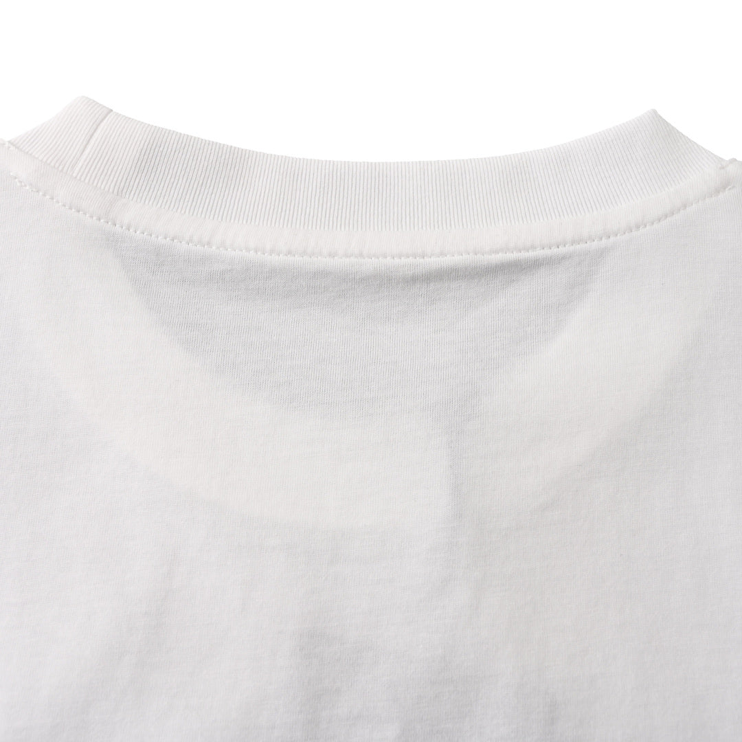 Louis Vuitton LV Flocked Logo T-Shirt – Premium Cotton Short Sleeve