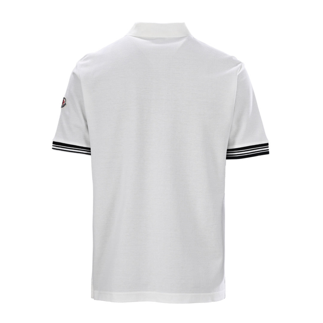 Moncler MC Signature Embroidered Polo Shirt – Premium Piqué Cotton Short Sleeve