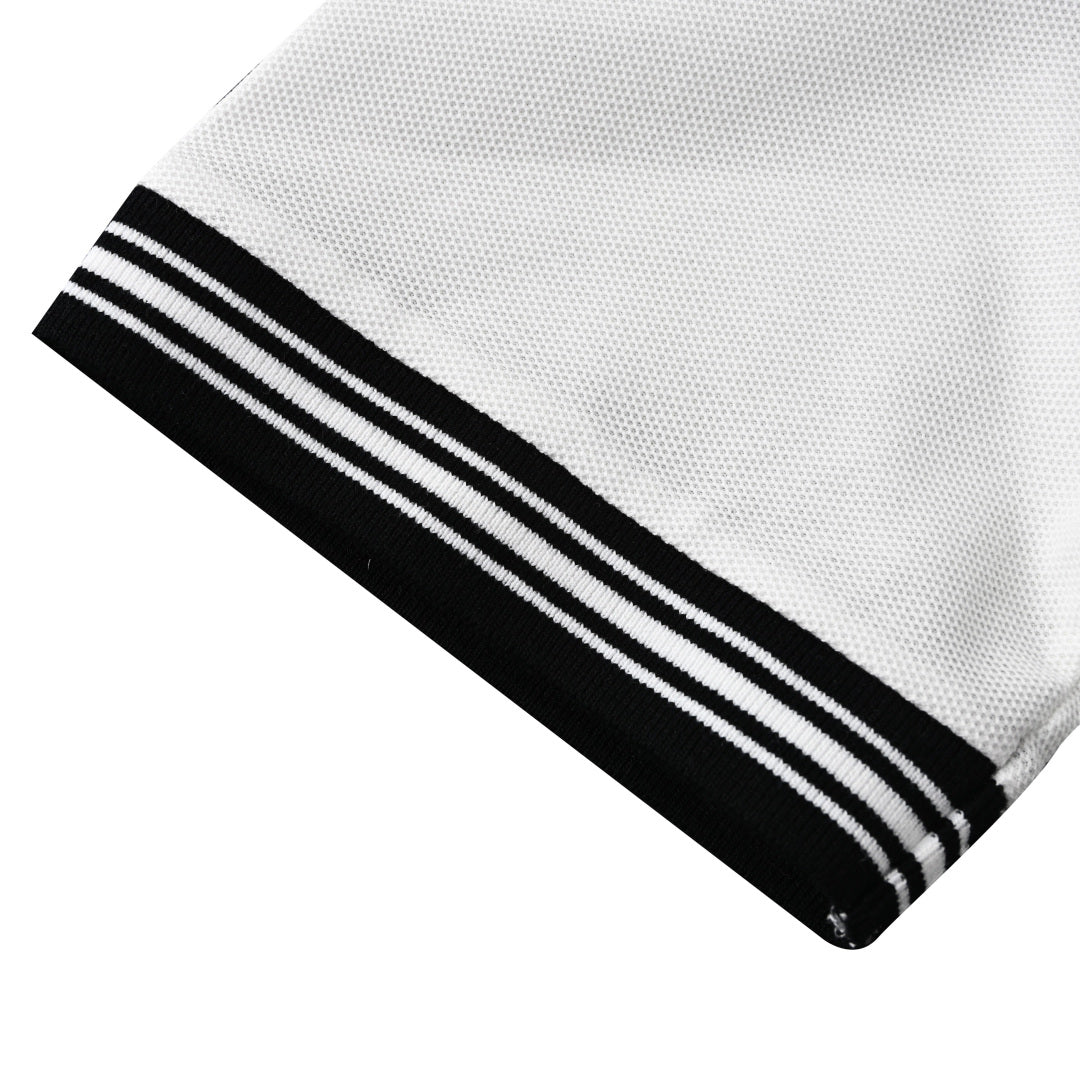 Moncler MC Signature Embroidered Polo Shirt – Premium Piqué Cotton Short Sleeve