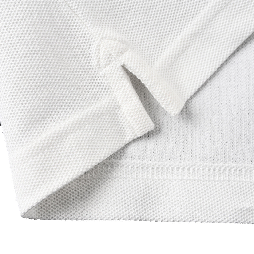 Moncler MC Signature Embroidered Polo Shirt – Premium Piqué Cotton Short Sleeve