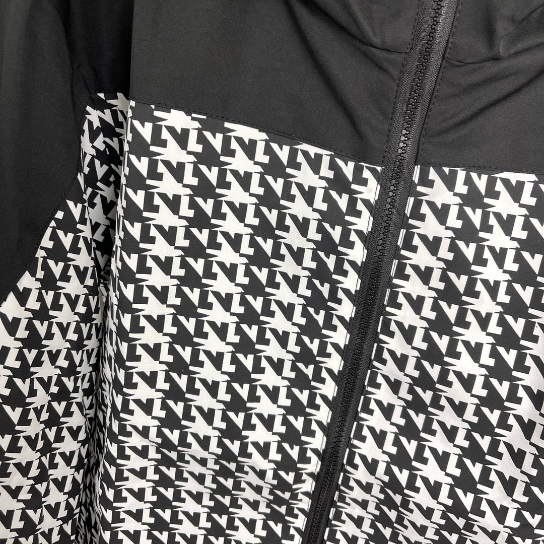 LV Houndstooth Patchwork Jacket | Spring Unisex Luxury Fashion Piece