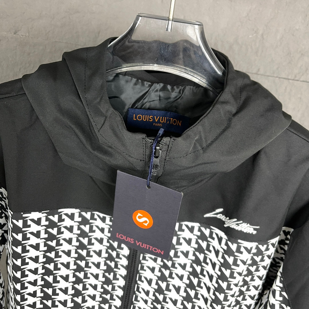LV Houndstooth Patchwork Jacket | Spring Unisex Luxury Fashion Piece