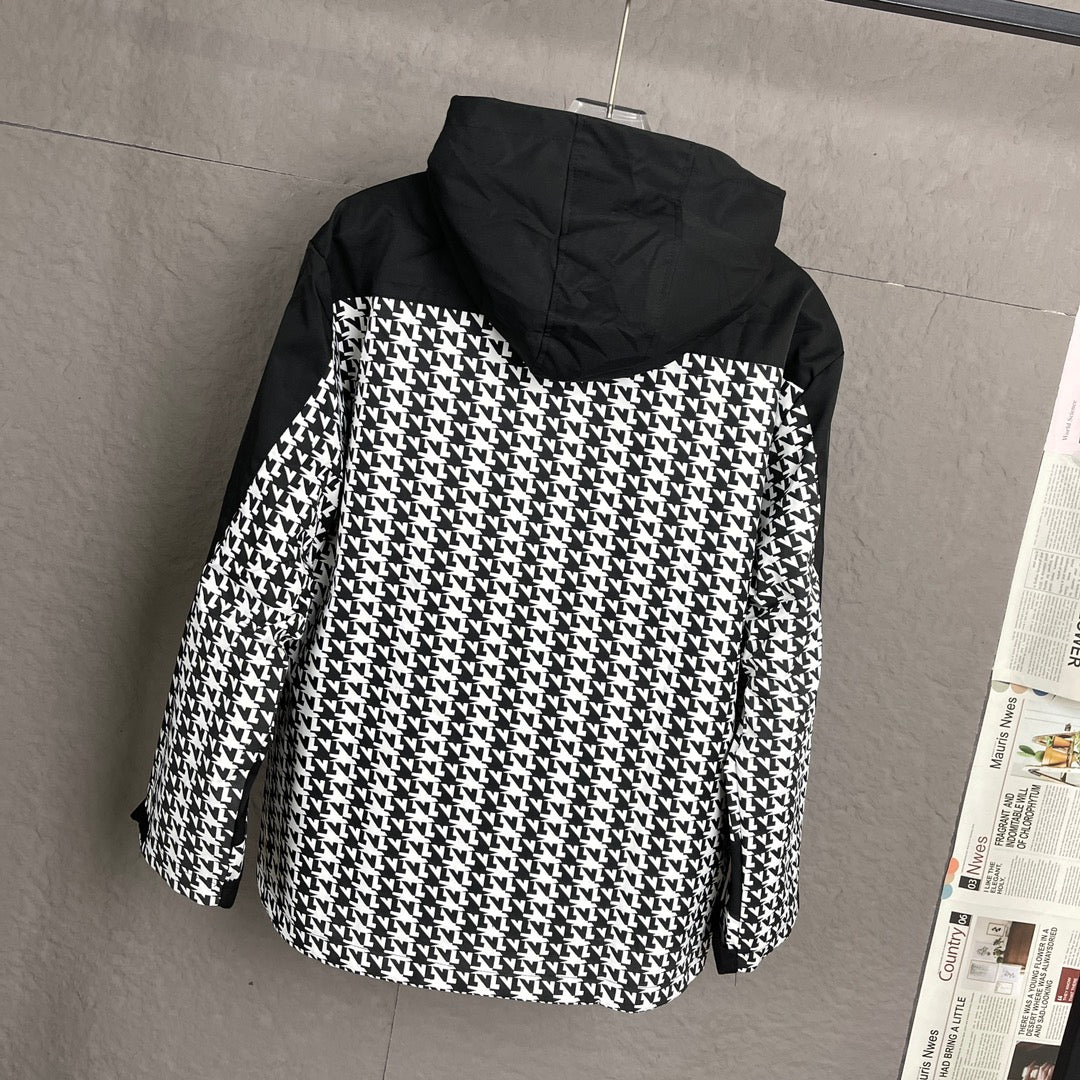LV Houndstooth Patchwork Jacket | Spring Unisex Luxury Fashion Piece