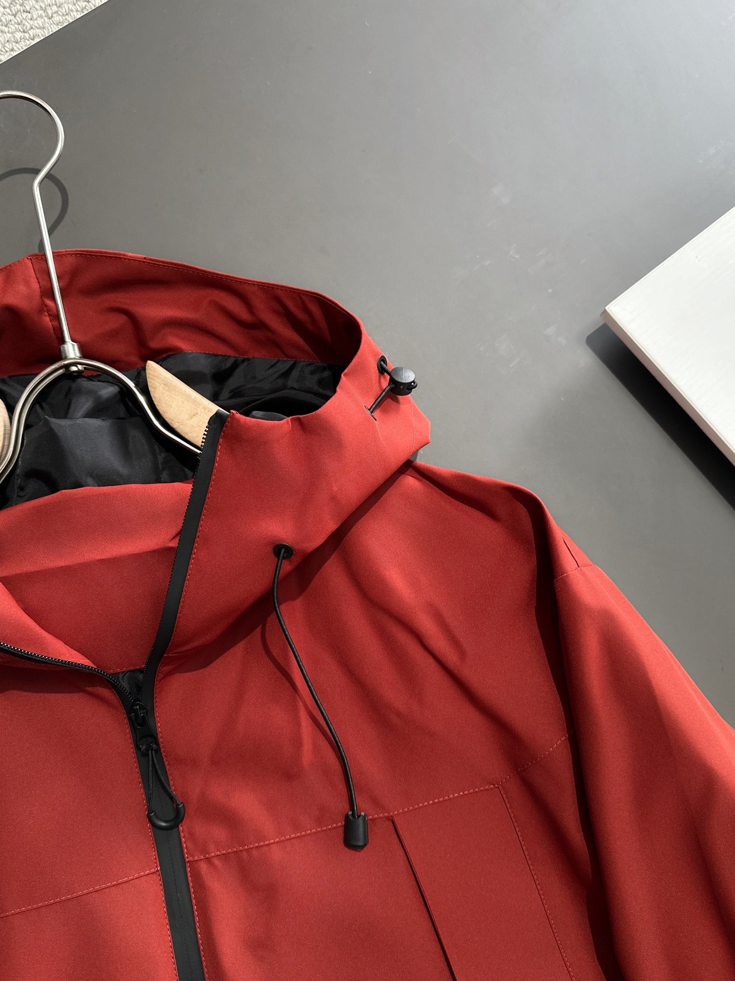 LV Fall Winter 2024 Hooded Nylon Zip Jacket | Lightweight Urban Luxury