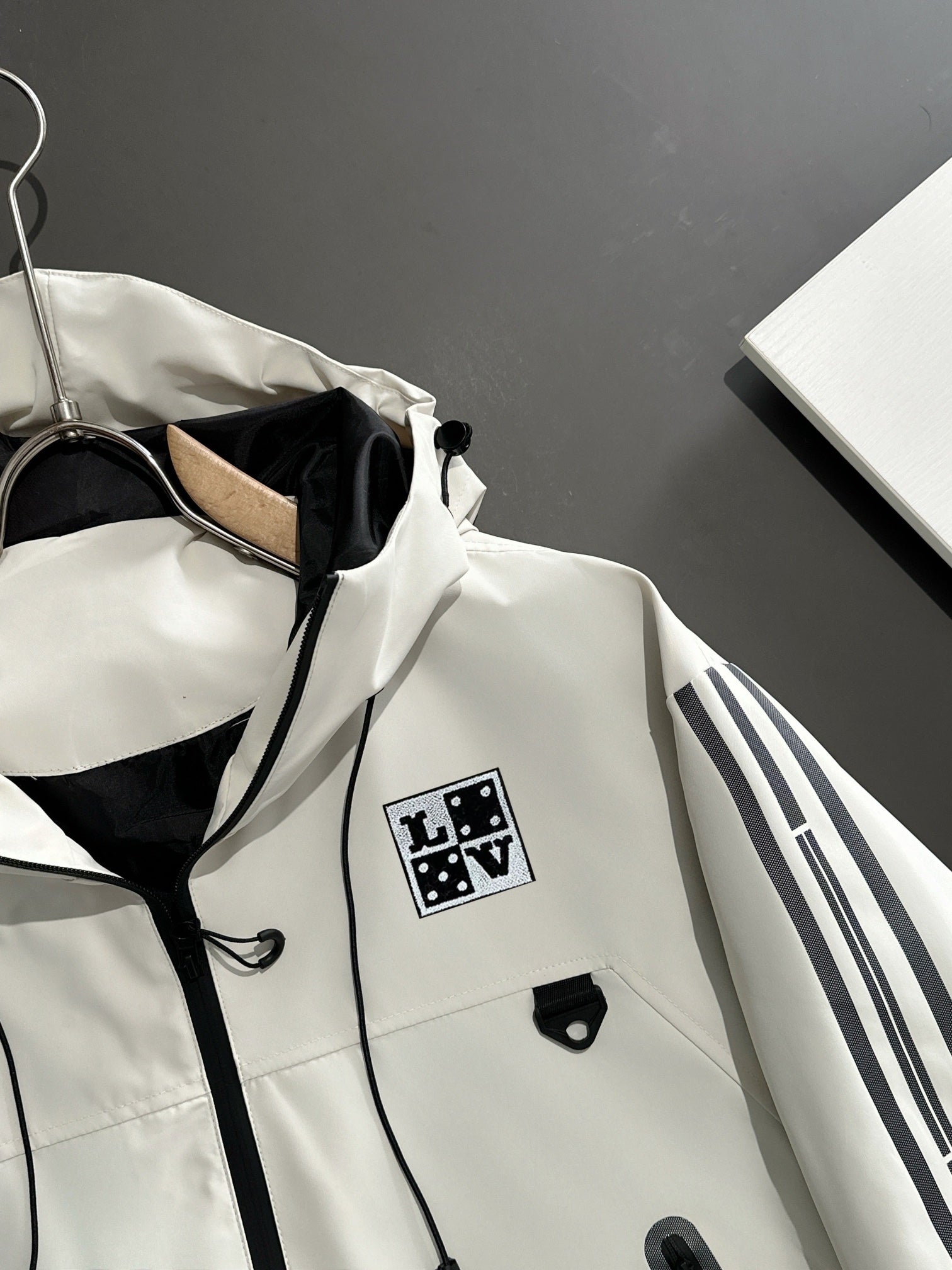 LV Fall Winter 2024 Hooded Nylon Zip Jacket | Lightweight Luxury Outerwear