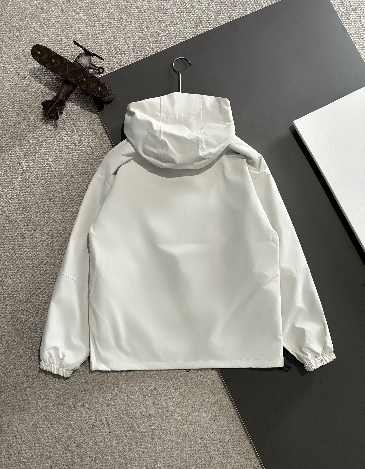 LV Fall Winter 2024 Hooded Nylon Zip Jacket | Lightweight Luxury Outerwear