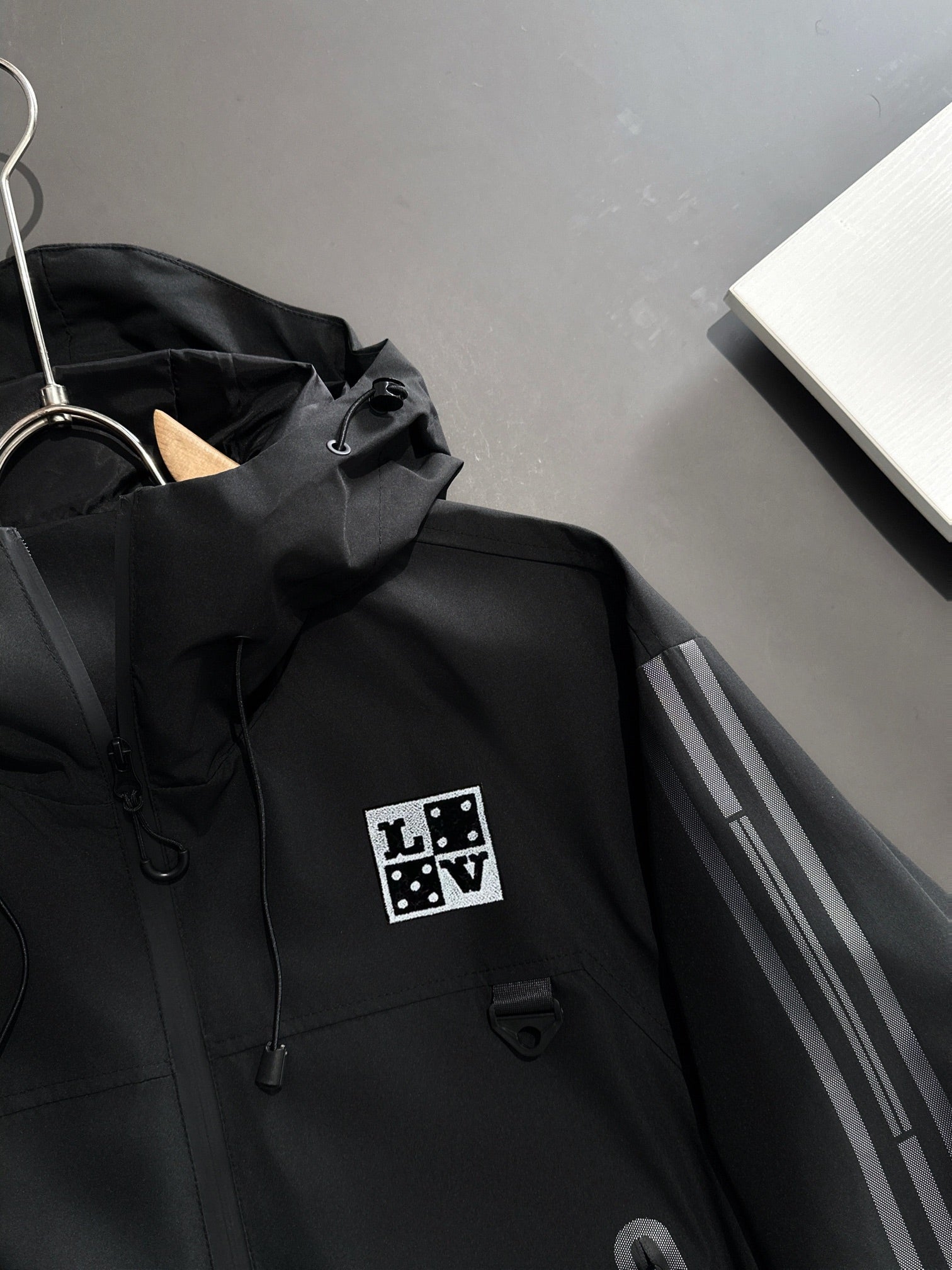 LV Fall Winter 2024 Hooded Nylon Zip Jacket | Lightweight Urban Luxury