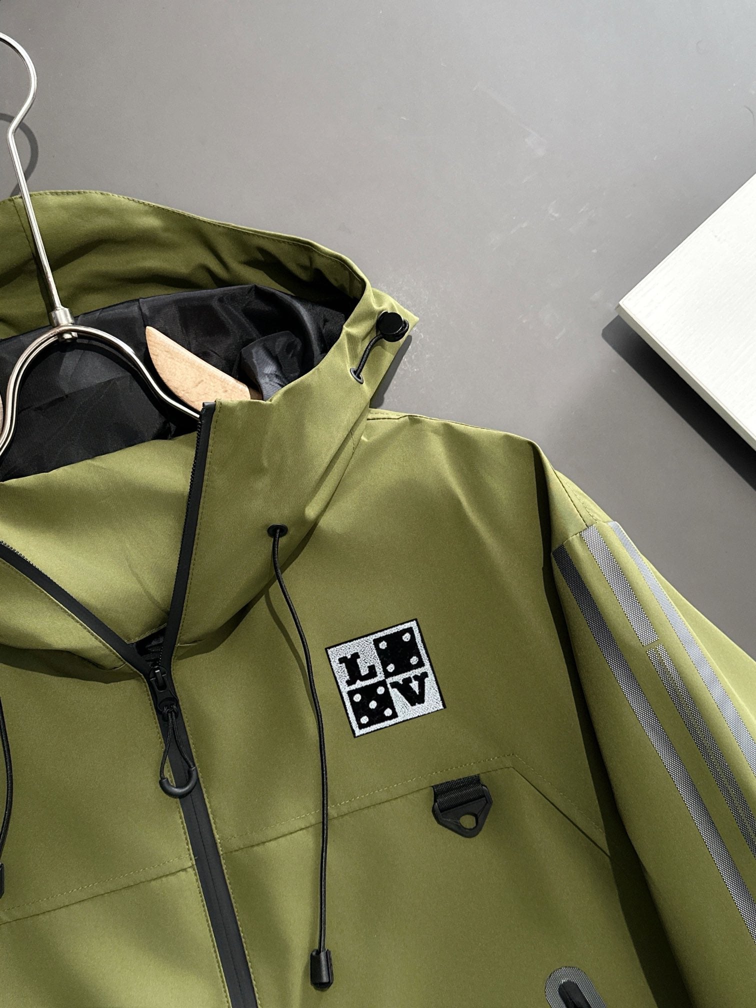 LV Fall Winter 2024 Hooded Nylon Zip Jacket | Lightweight Urban Luxury