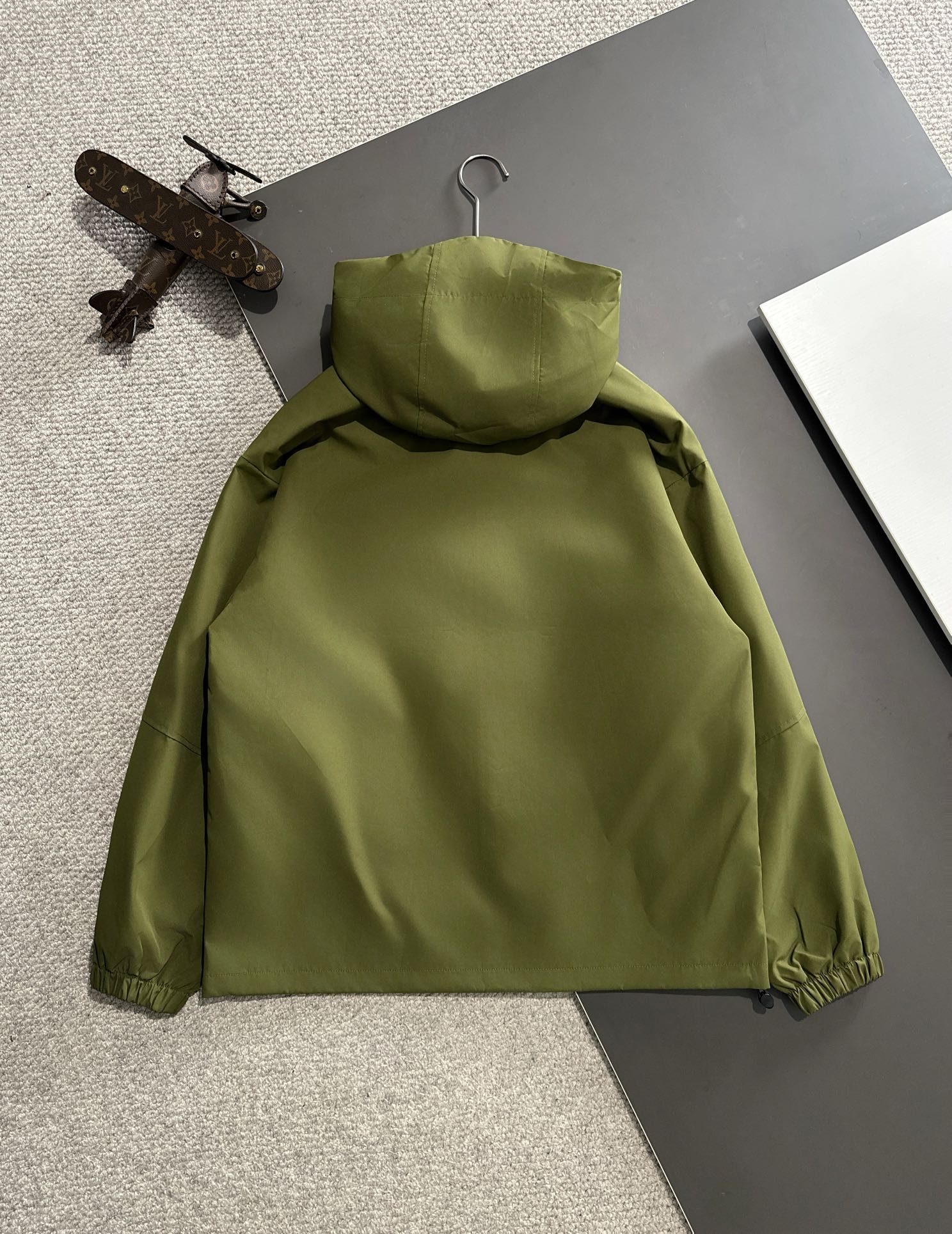 LV Fall Winter 2024 Hooded Nylon Zip Jacket | Lightweight Urban Luxury