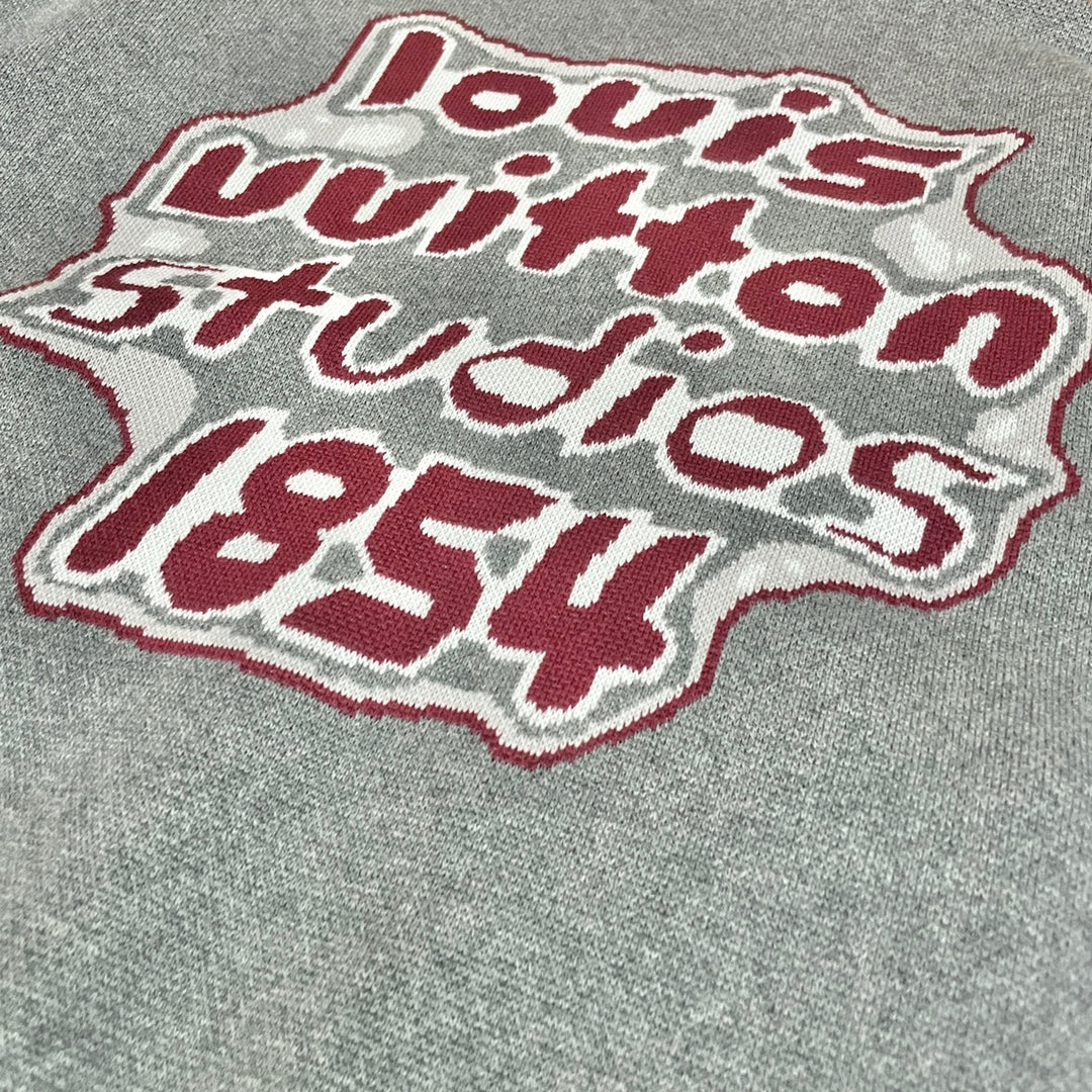 LV Louis Vuitton Jacquard Logo Wool Knit Cardigan | Unisex Heavyweight Luxury Sweater