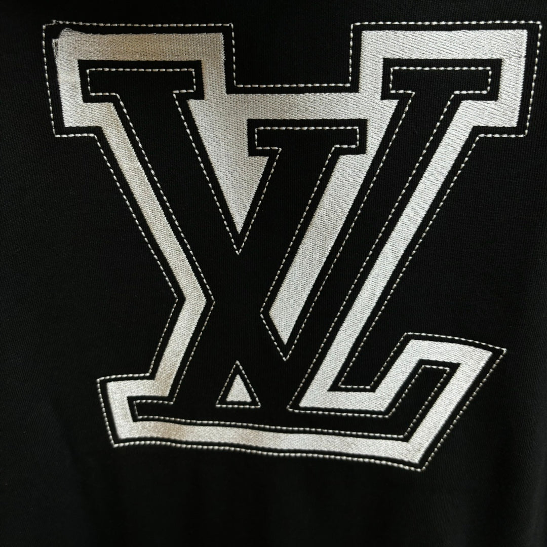 LOUIS VUITTON Classic Embroidered Logo Cotton Hoodie | Unisex Sweatshirt S-XL