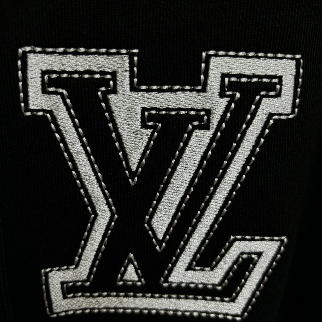 LOUIS VUITTON Classic Embroidered Logo Cotton Hoodie | Unisex Sweatshirt S-XL