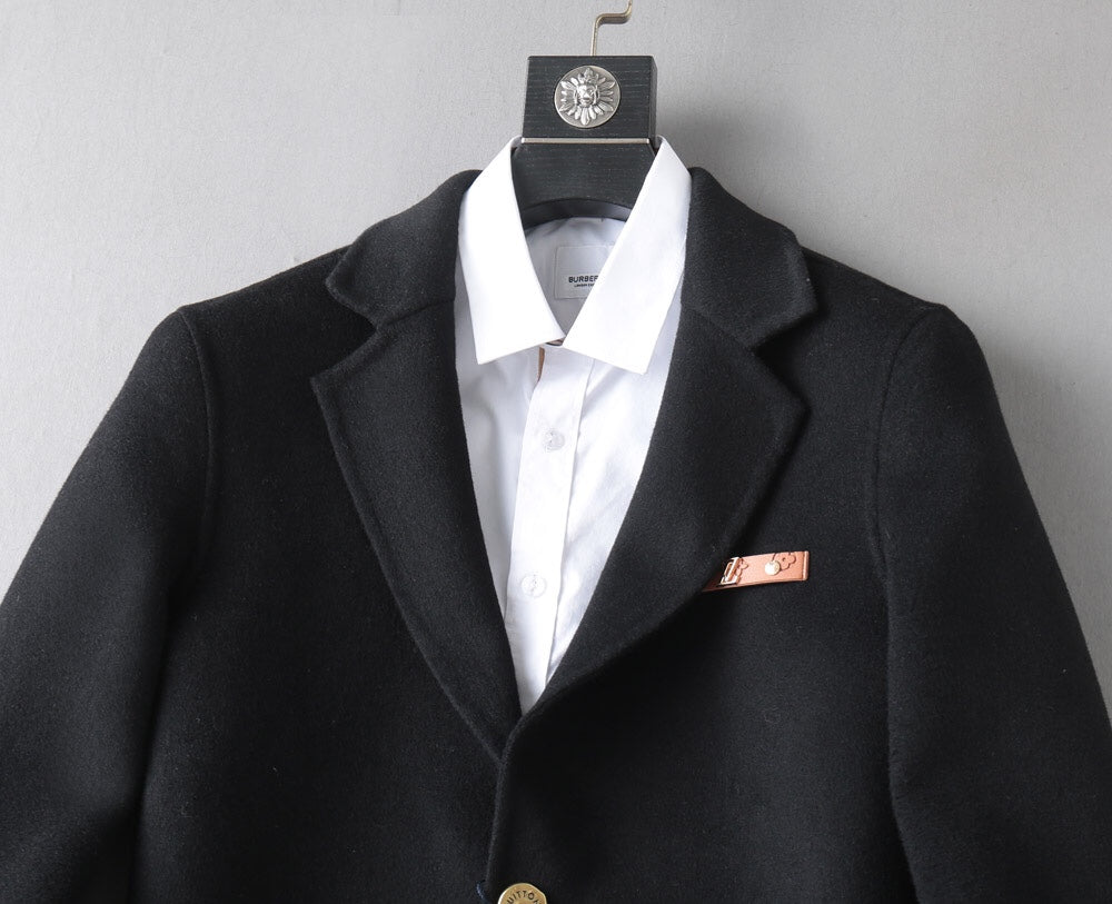 LOUIS VUITTON Men’s Double-Faced Wool Coat | Handcrafted Haute Couture Outerwear FW24 M-3XL