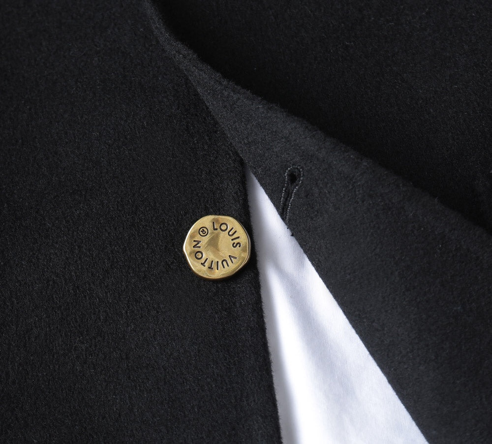 LOUIS VUITTON Men’s Double-Faced Wool Coat | Handcrafted Haute Couture Outerwear FW24 M-3XL