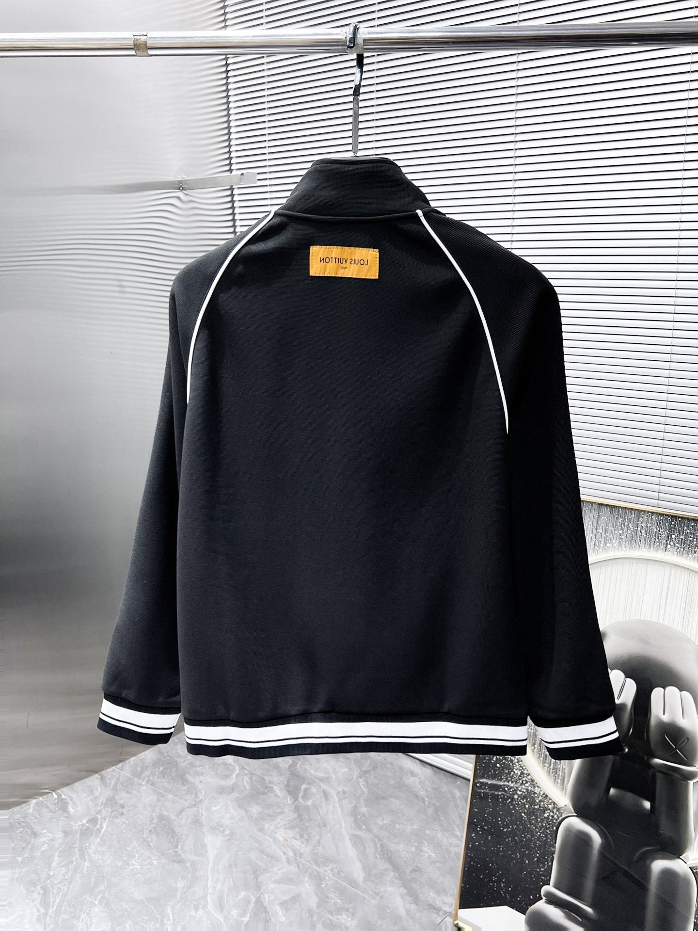 LV Men’s 2024SS Logo Tracksuit – Premium Custom Fabric, Zip Jacket & Joggers, Casual Luxury