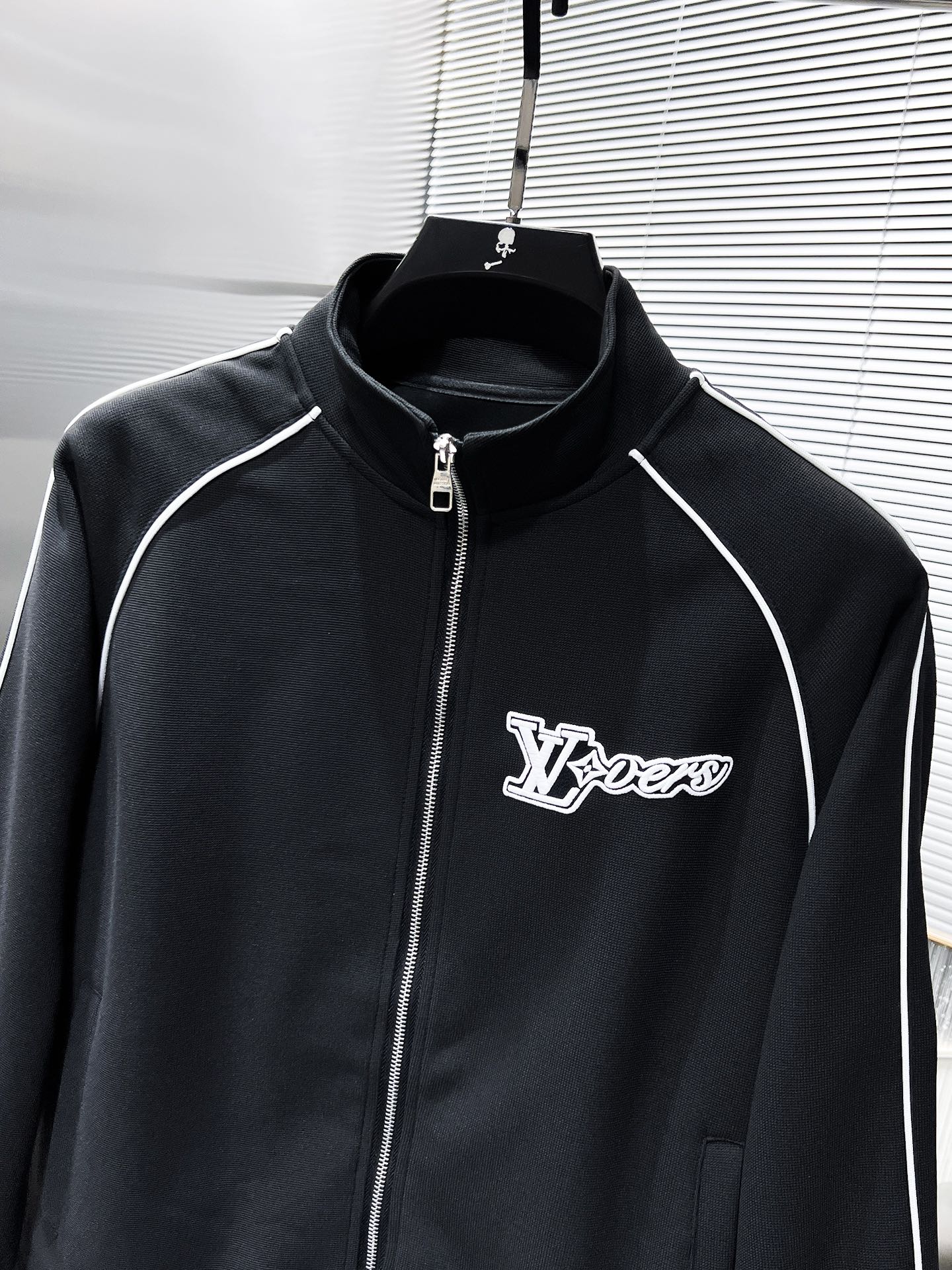 LV Men’s 2024SS Logo Tracksuit – Premium Custom Fabric, Zip Jacket & Joggers, Casual Luxury