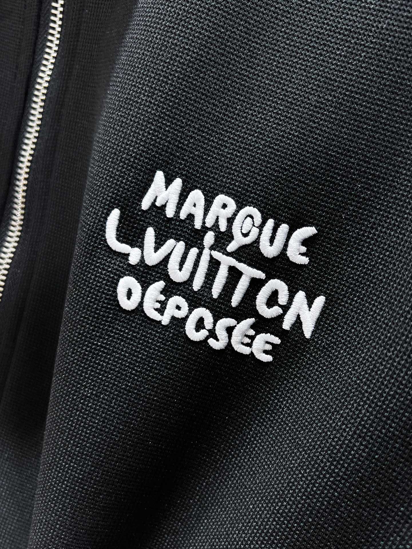 LV Men’s 2024SS Logo Tracksuit – Custom Exclusive Fabric, Zip Jacket & Joggers, Luxury Casualwear