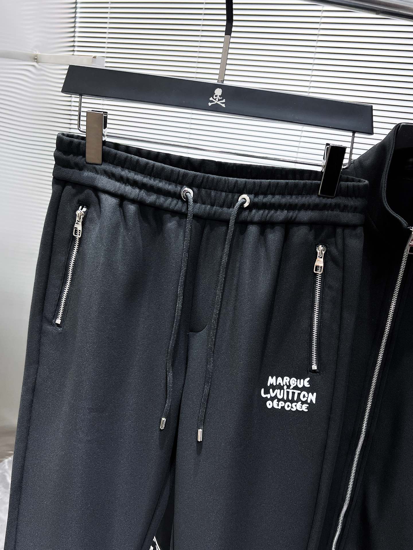 LV Men’s 2024SS Logo Tracksuit – Custom Exclusive Fabric, Zip Jacket & Joggers, Luxury Casualwear