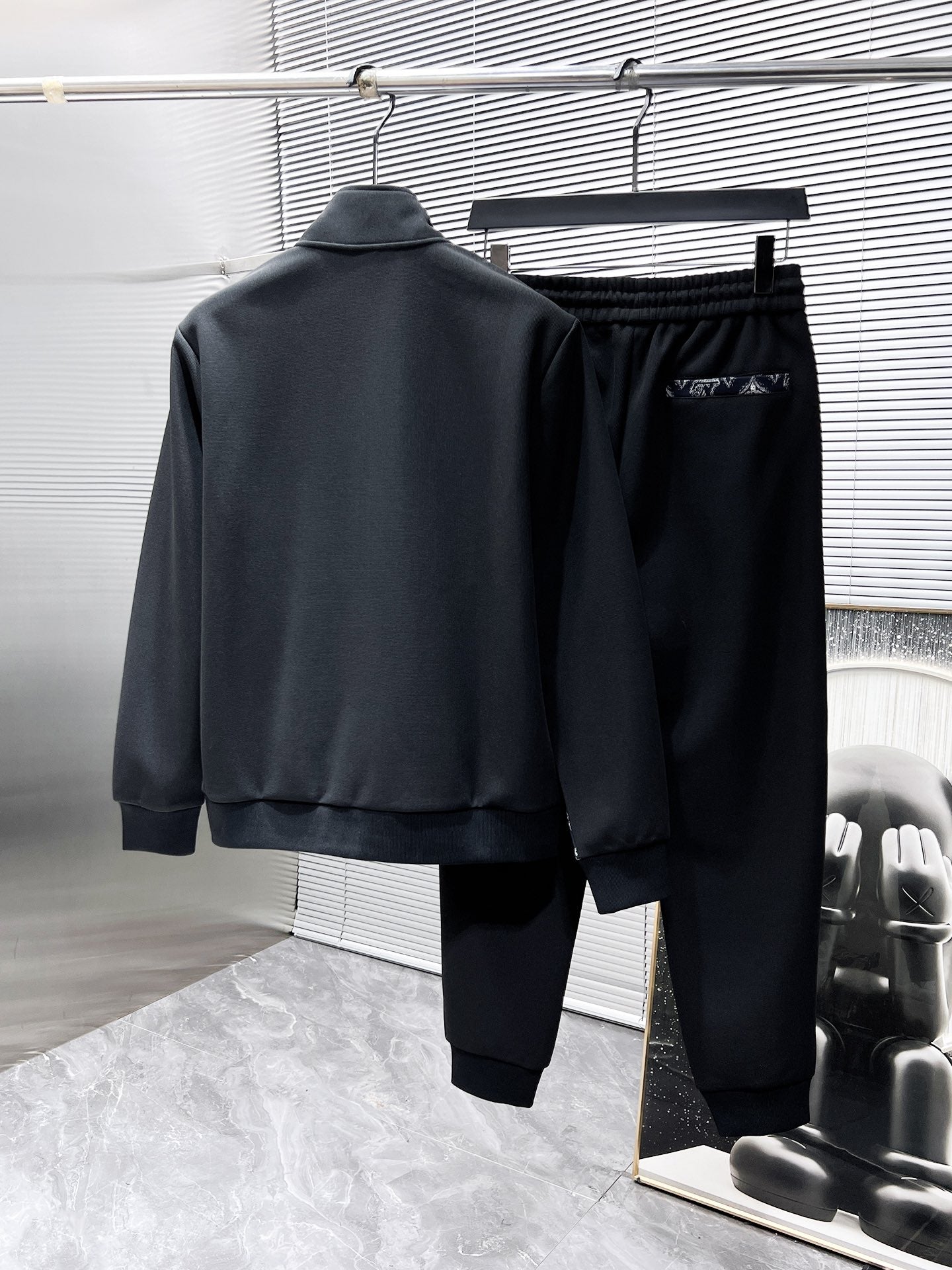 LV Men’s 2024SS Logo Tracksuit – Exclusive Custom Fabric, Zip Jacket & Joggers, Luxury Casualwear