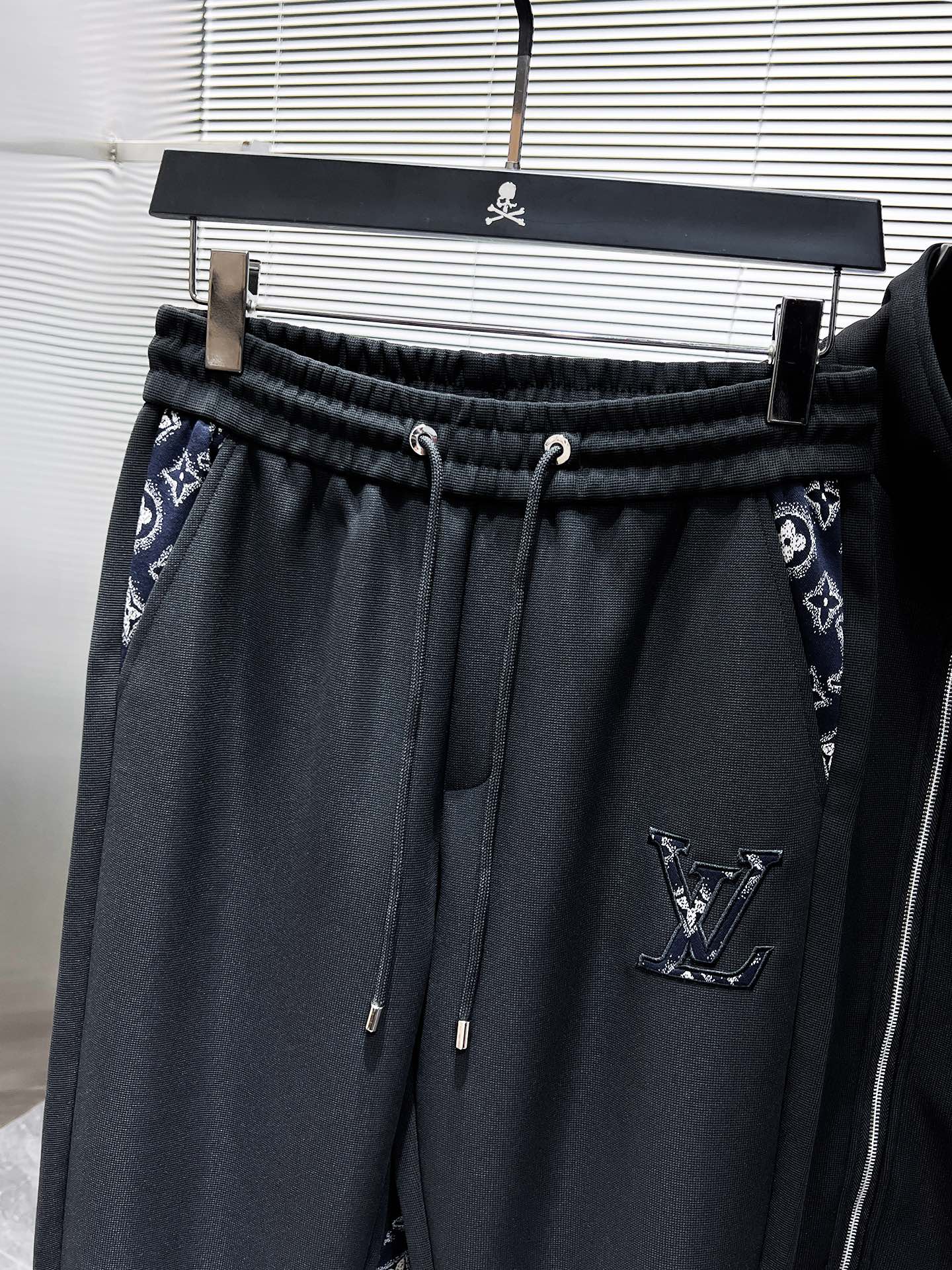 LV Men’s 2024SS Logo Tracksuit – Exclusive Custom Fabric, Zip Jacket & Joggers, Luxury Casualwear