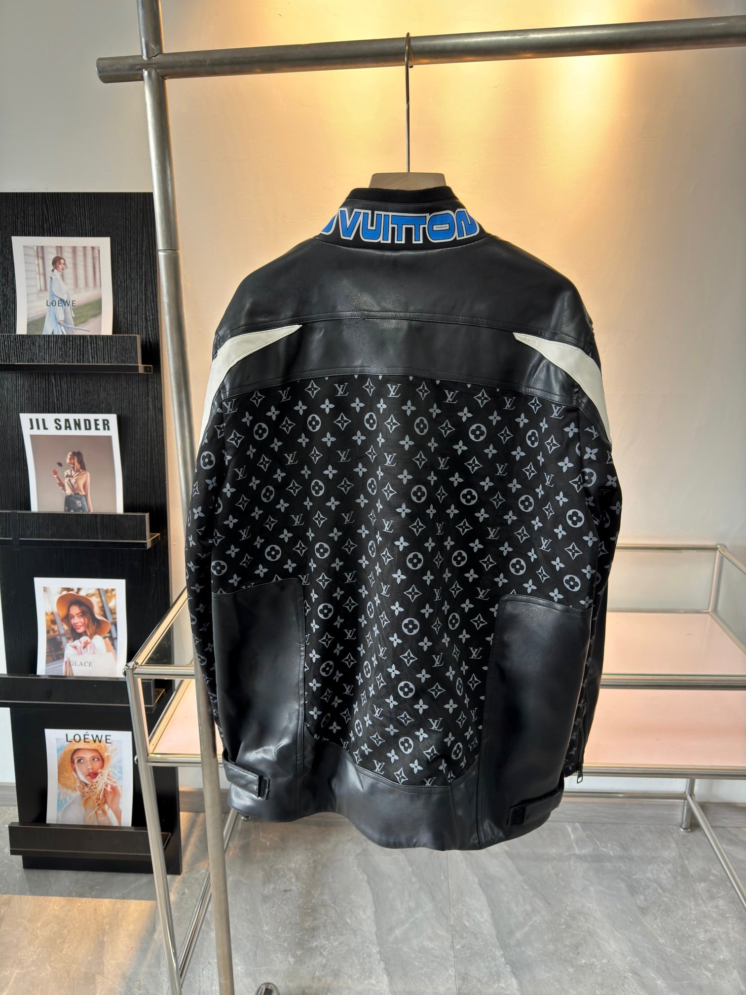 Louis Vuitton 2023 Runway Color-Block Racing Biker Jacket – Desert Off-Road Inspired, Celebrity Favorite