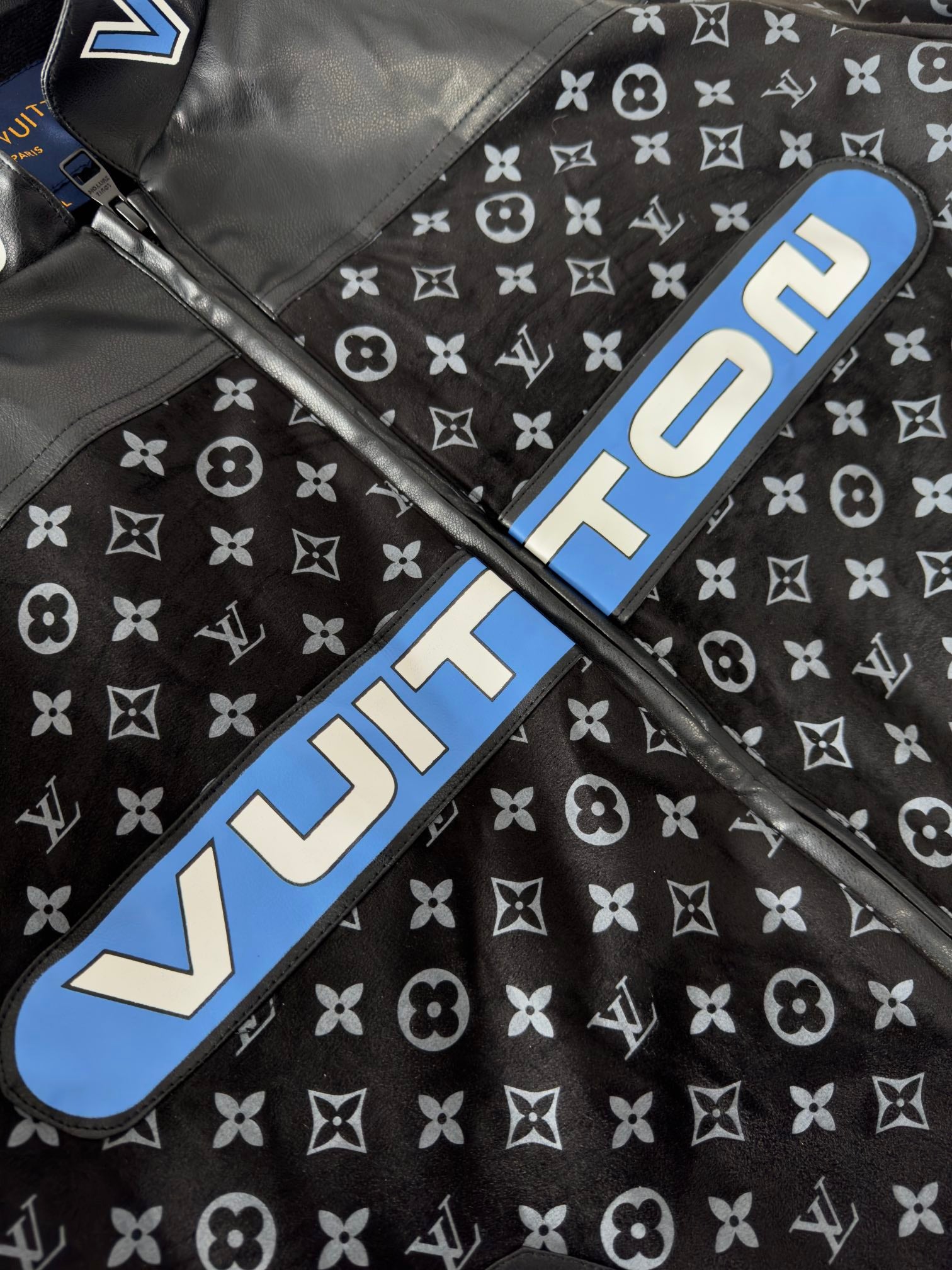 Louis Vuitton 2023 Runway Color-Block Racing Biker Jacket – Desert Off-Road Inspired, Celebrity Favorite
