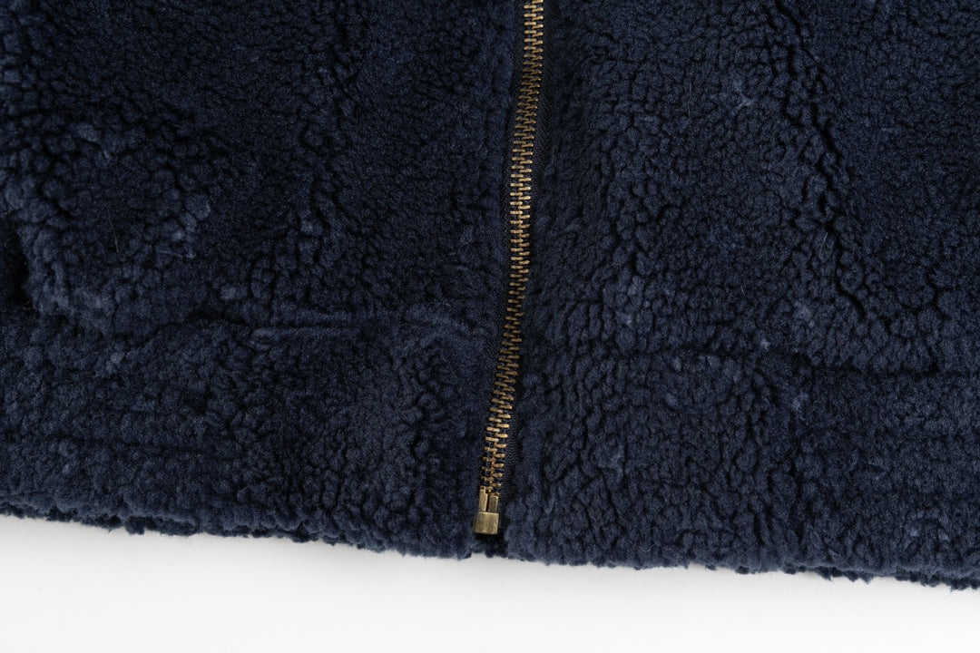 Louis Vuitton 2024SS Runway Monogram Shearling Varsity Jacket – Signature Craftsmanship, Unisex Luxury Essential