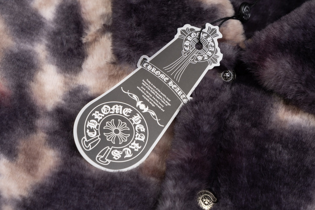 CH 2024SS Runway Rabbit Mink Varsity Jacket | Luxury Shearling & Leather, Unisex Premium Edition