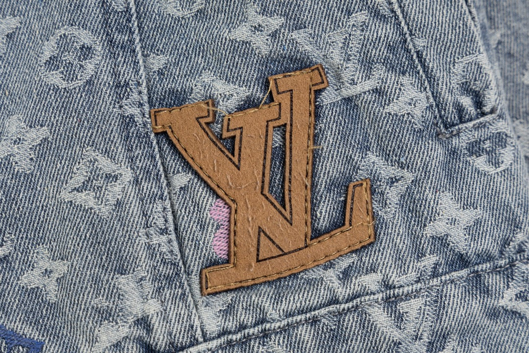 Louis Vuitton x Tyler Embroidered Denim Jacket | 2024 SS Limited Edition | Multicolor Jacquard & Washed Finish