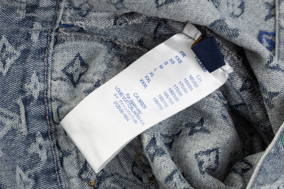 Louis Vuitton x Tyler Embroidered Denim Jacket | 2024 SS Limited Edition | Multicolor Jacquard & Washed Finish