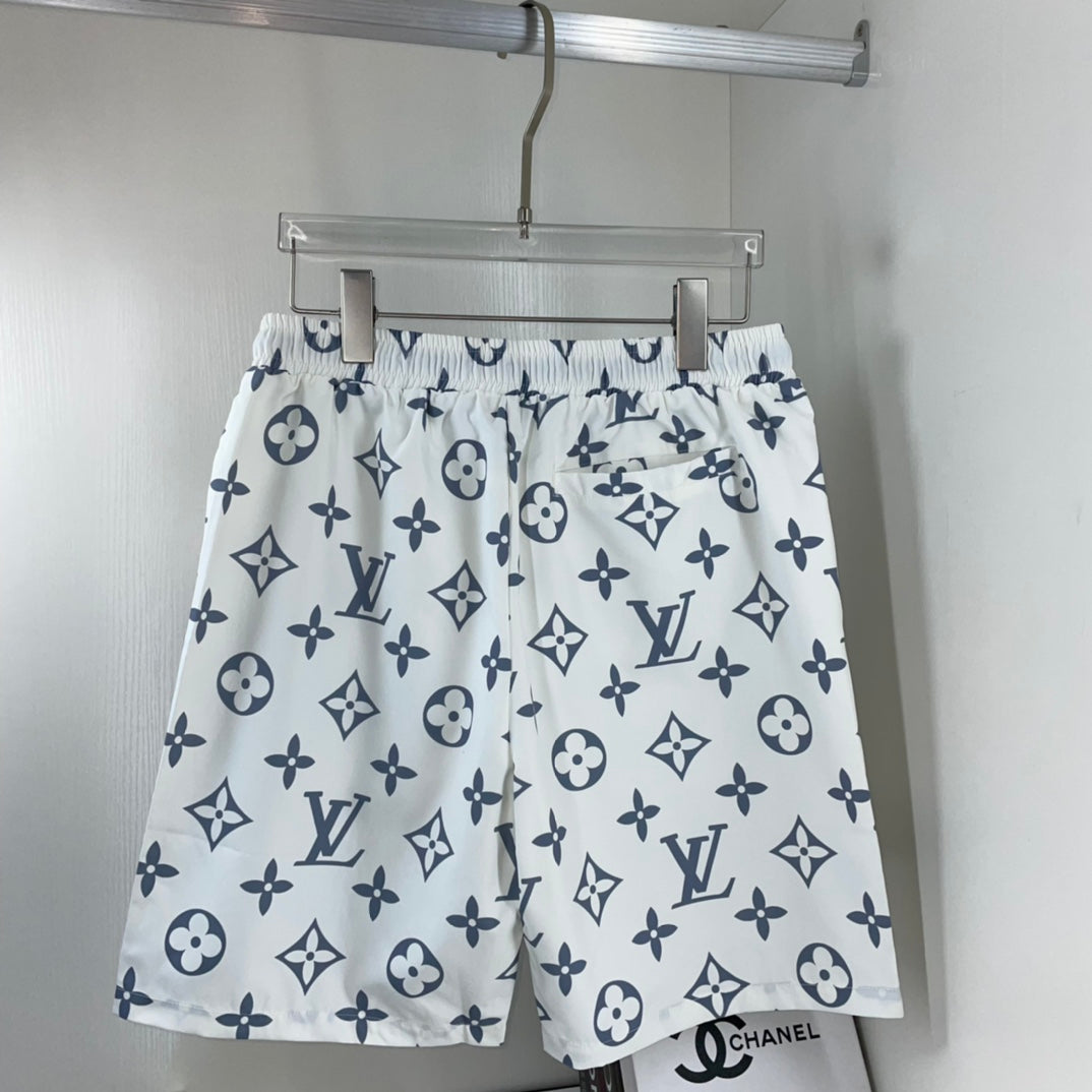 Louis Vuitton 2024 SS Men's Shorts | Fashion Beach Pants | Premium Digital Print | Quick-Dry Nylon | M–3XL