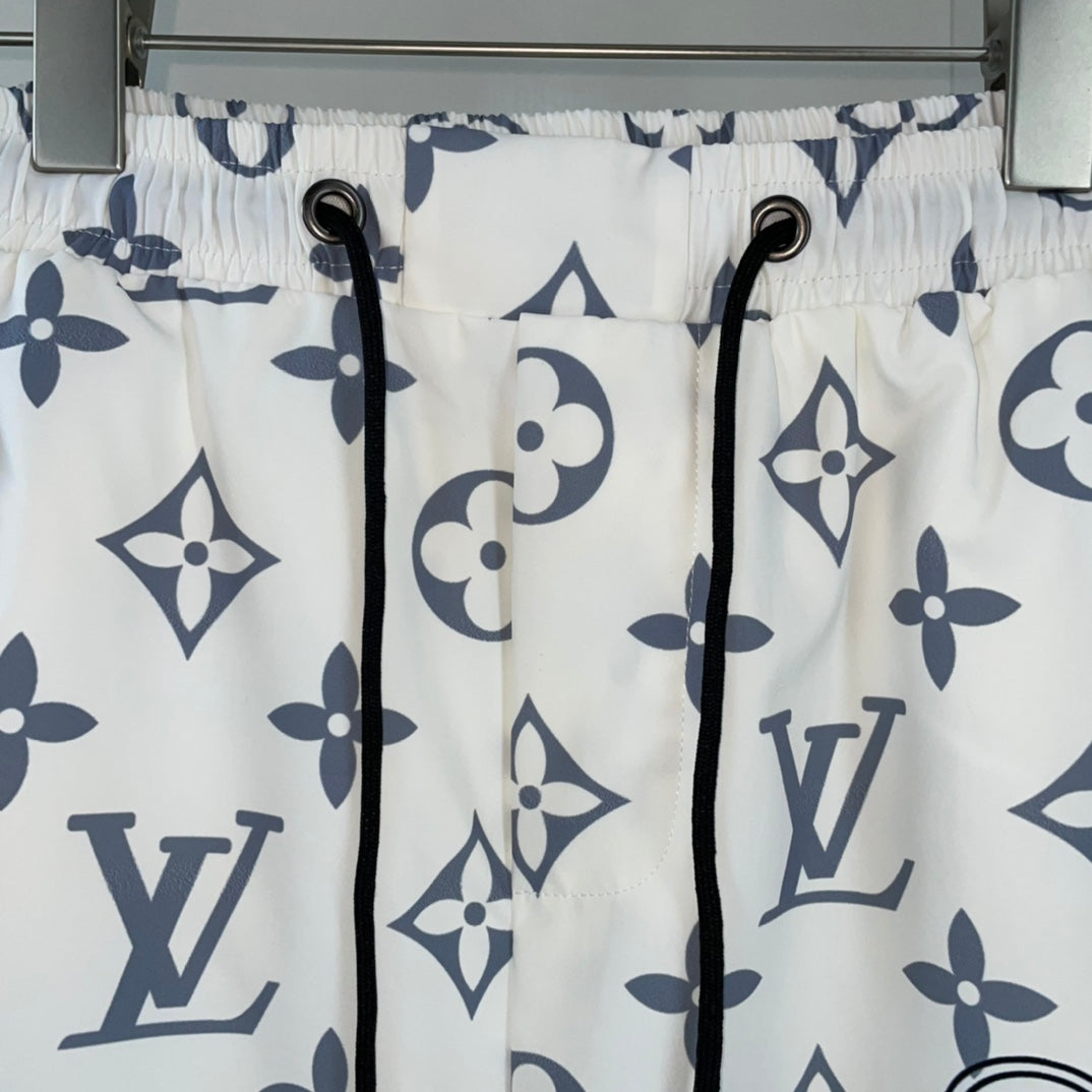 Louis Vuitton 2024 SS Men's Shorts | Fashion Beach Pants | Premium Digital Print | Quick-Dry Nylon | M–3XL