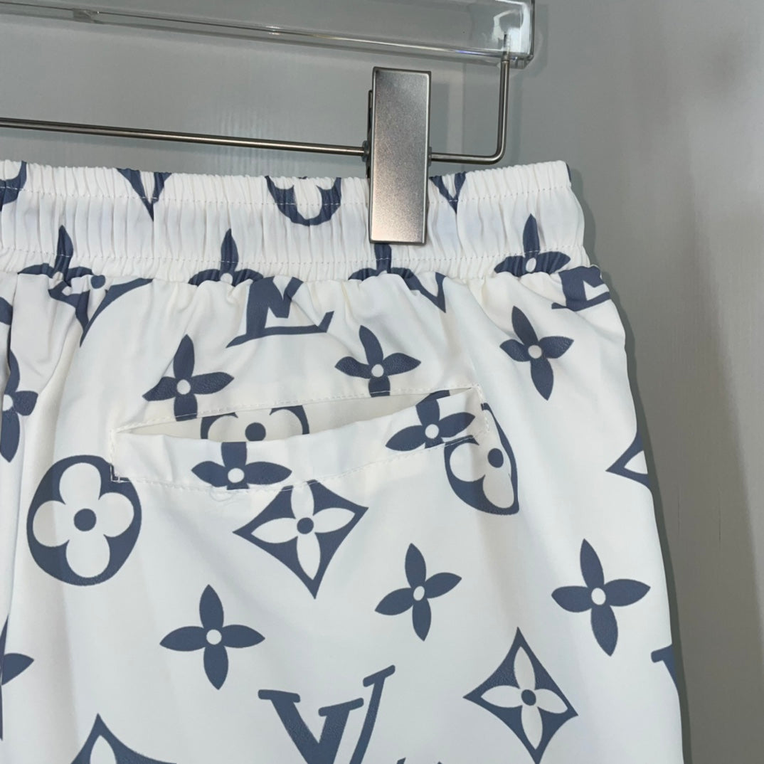 Louis Vuitton 2024 SS Men's Shorts | Fashion Beach Pants | Premium Digital Print | Quick-Dry Nylon | M–3XL
