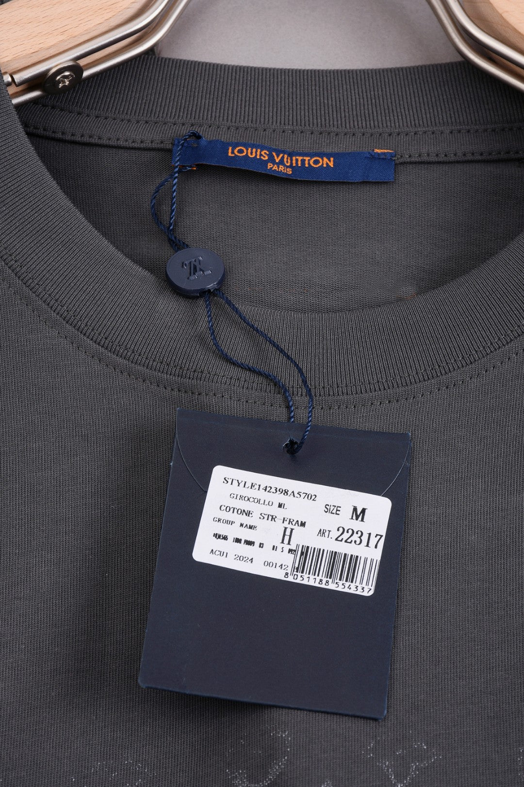 Louis Vuitton 25SS Classic Gradient Monogram Full-Print Cotton T-Shirt – White / Black / Gray / Green / Blue, XS-L