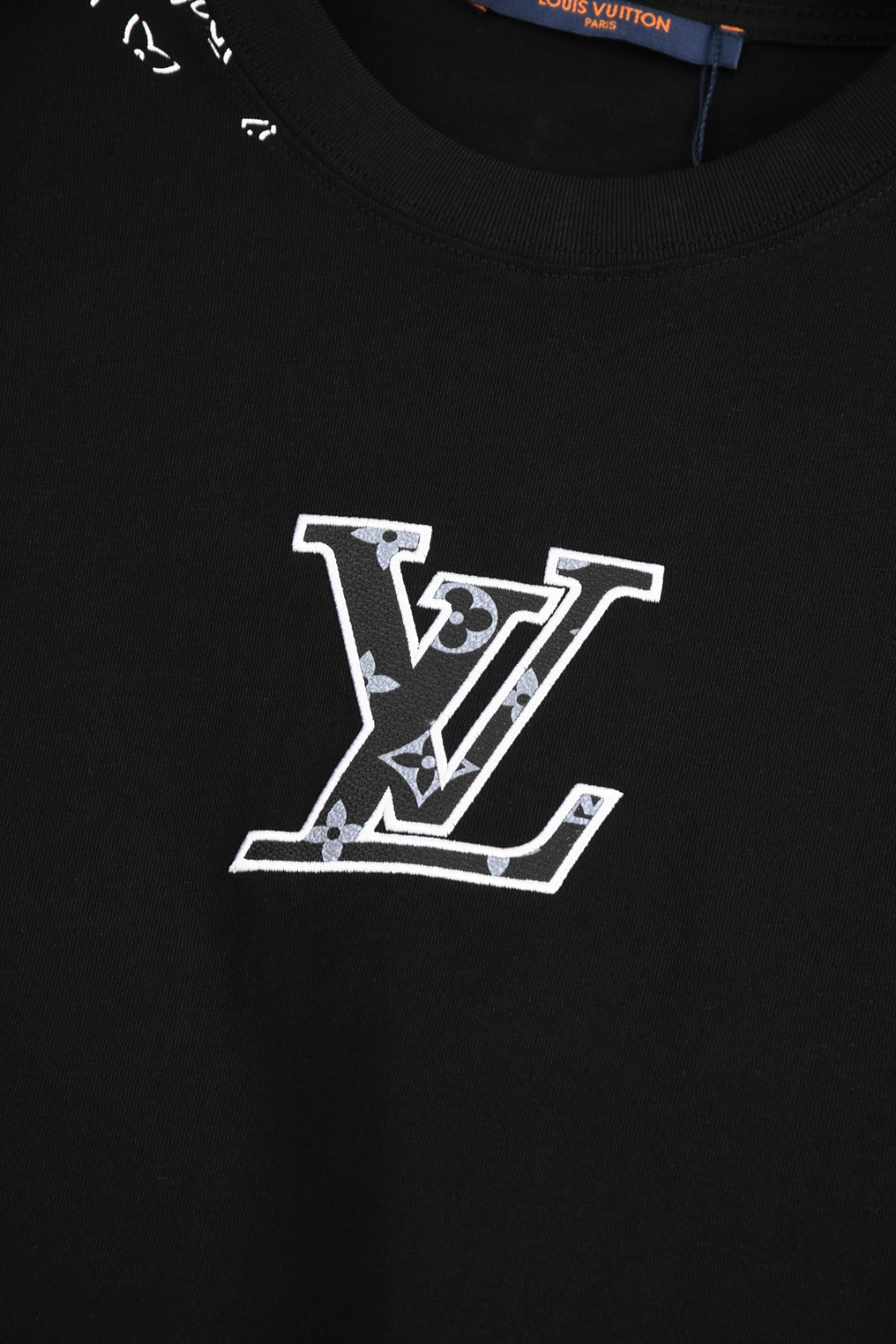 Louis Vuitton 25SS Classic Monogram Letter Logo Short Sleeve Cotton T-Shirt – White / Black, XS-L