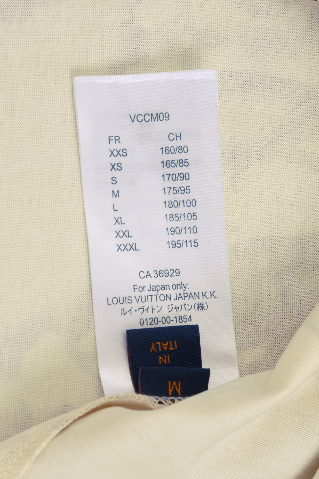 Louis Vuitton 25SS Cloud Gradient Jacquard Graffiti Cotton T-Shirt – Apricot / Black, XS-L