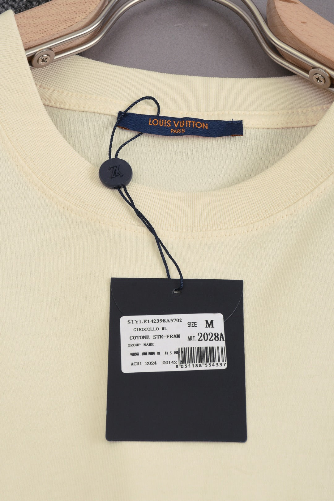 Louis Vuitton 25SS Cloud Gradient Jacquard Graffiti Short Sleeve Cotton T-Shirt – Apricot / Black, XS-L