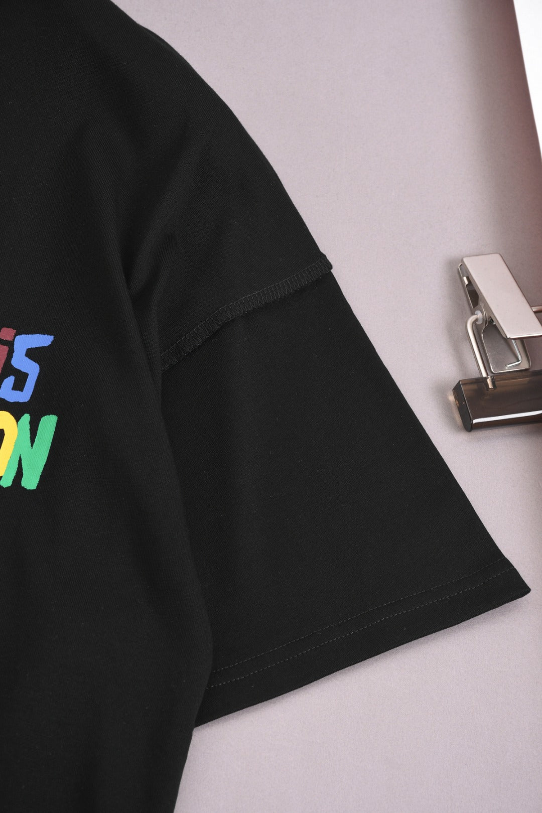 Louis Vuitton 25SS Rainbow Letter Front & Playful Character Back Cotton T-Shirt – Apricot / Black, XS-L