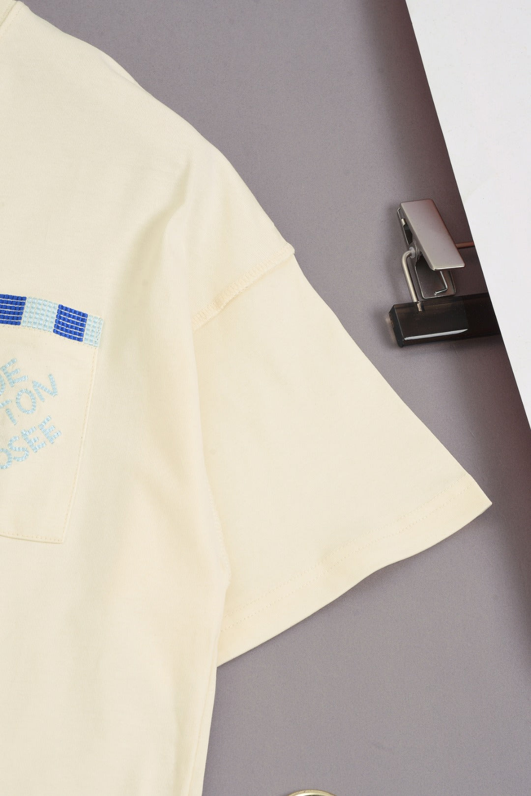 Louis Vuitton 25SS Faux Pocket Front Embroidered Letter Cotton T-Shirt – Apricot / Black, XS-L