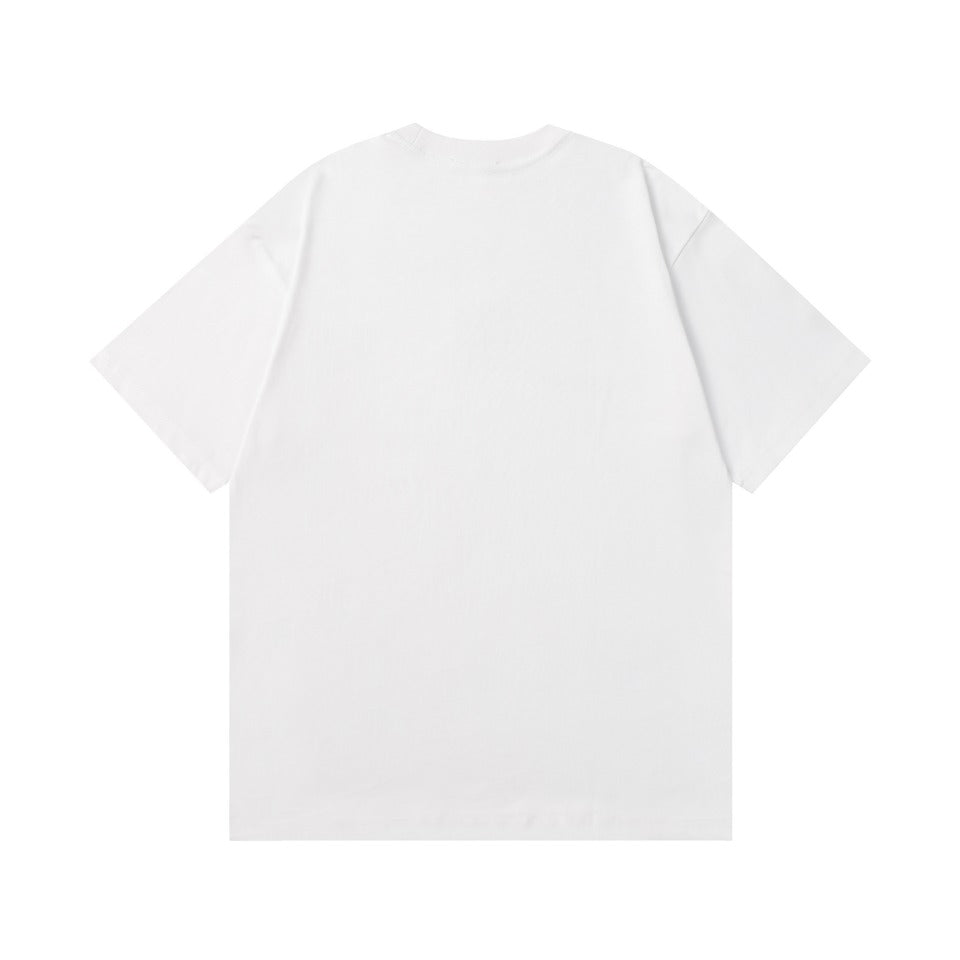 Louis Vuitton 2024FW Embroidered LV Pin Logo Cotton T-Shirt – White / Black, XS-L, Unisex