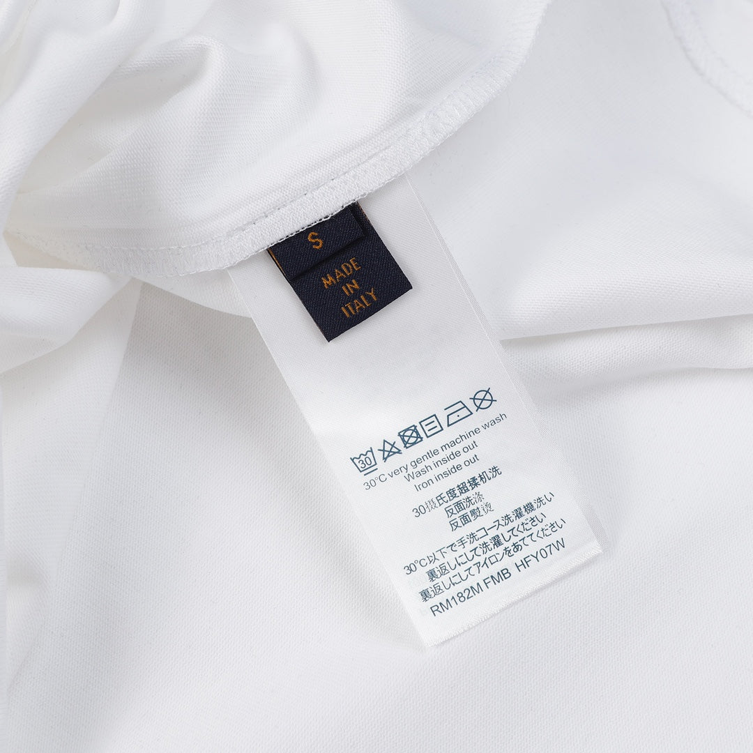 Louis Vuitton 2023SS P358 Embroidered Cotton Terry Crewneck Sweatshirt – Black / White, Unisex