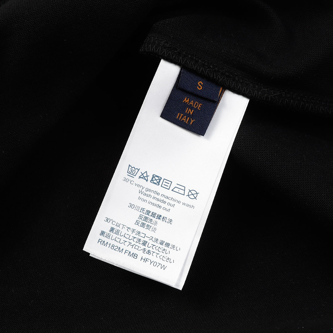 Louis Vuitton 2023SS P358 Embroidered Cotton Terry Crewneck Sweatshirt – Black / White, XS-L, Unisex