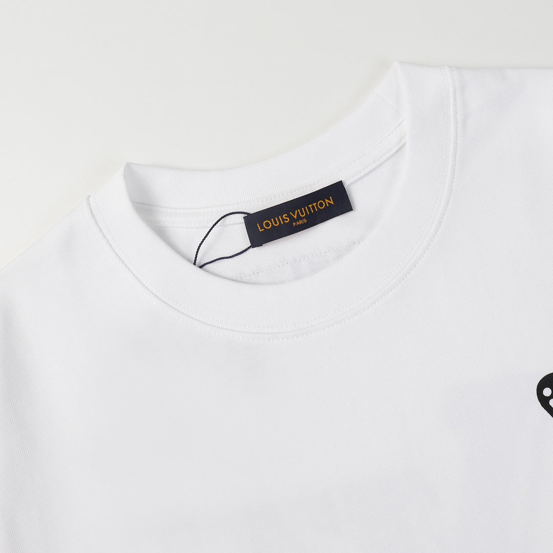 Louis Vuitton P358 LV Paratrooper Logo Printed Cotton T-Shirt – Black / White, XS-L, Unisex