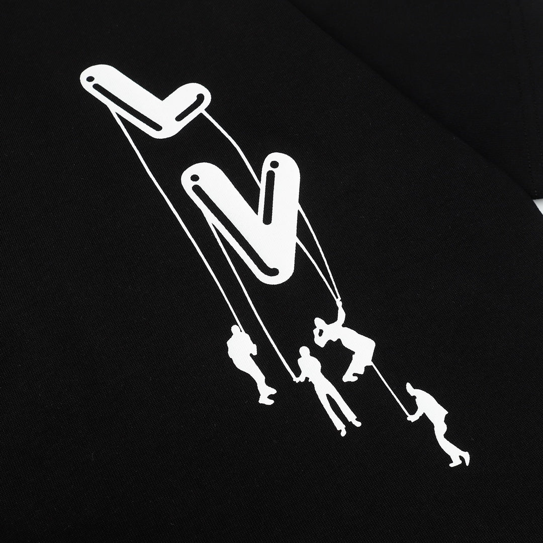 Louis Vuitton P358 LV Paratrooper Logo Printed Cotton T-Shirt – Black / White, XS-L, Unisex