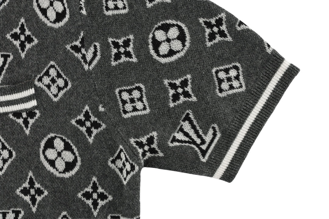 Louis Vuitton P388 Classic Jacquard Knit Polo T-Shirt – Gray, XS-L, Unisex