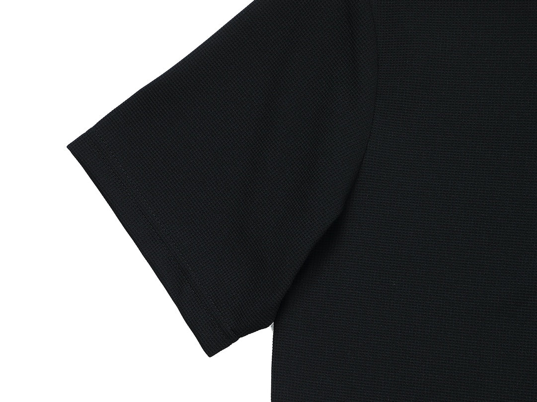 Louis Vuitton P368 Relaxed Fit Waffle-Knit Polo with Two-Tone Sleeve Detail – M-3XL, Unisex