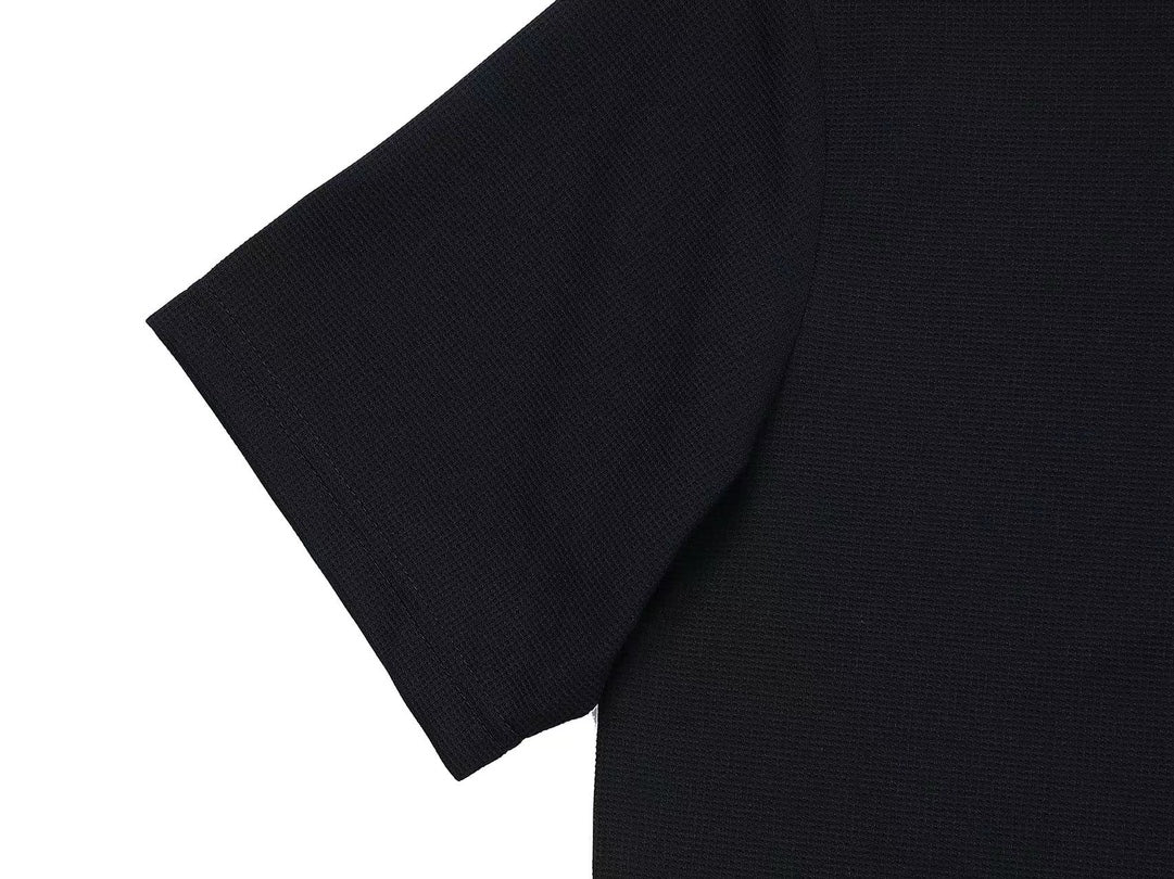 Louis Vuitton P368 Relaxed Fit Waffle-Knit Polo with Two-Tone Sleeve Detail – M-3XL, Unisex