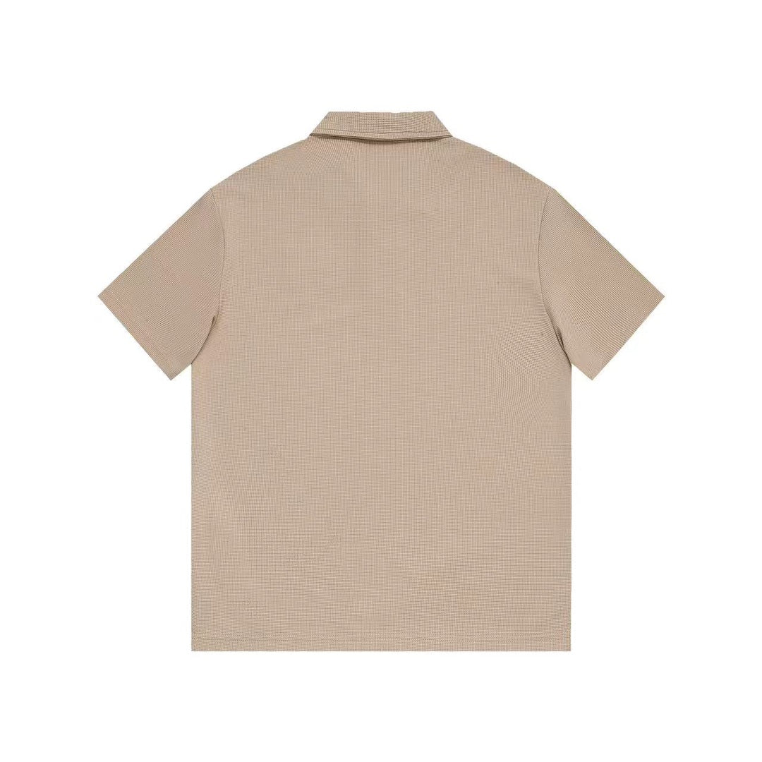 Louis Vuitton P368 Relaxed Fit Waffle-Knit Polo with Two-Tone Sleeve Detail – M-3XL, Unisex