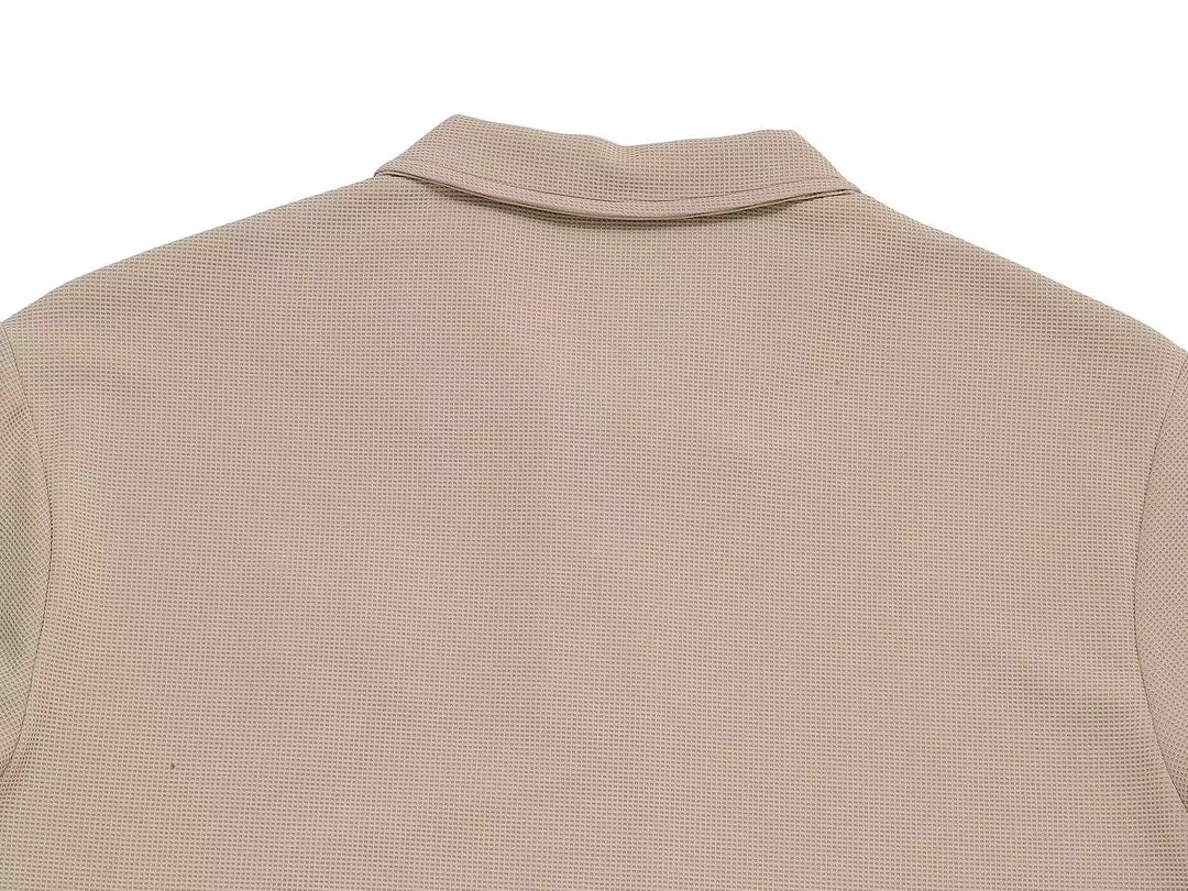 Louis Vuitton P368 Relaxed Fit Waffle-Knit Polo with Two-Tone Sleeve Detail – M-3XL, Unisex